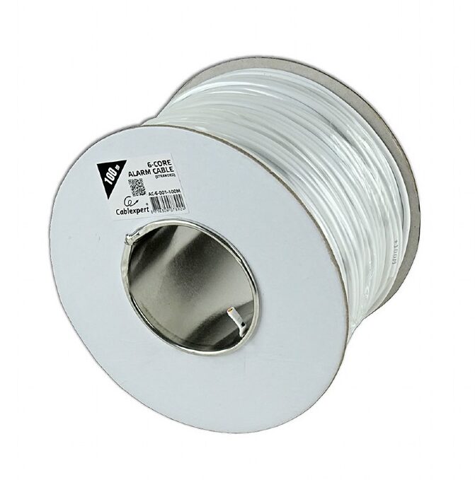 Cablexpert Alarm Cable 100 M Roll White Shielded