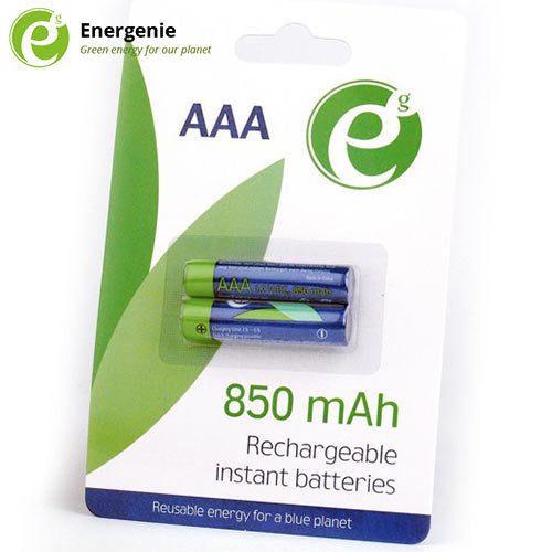 Energenie Ready To Use Rechargeable Batteries Aaa 850 Mah 2 Pcs/Pack