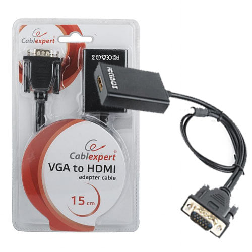 Cablexpert Vga To Hdmi Adapter Cable 0,15 M Black