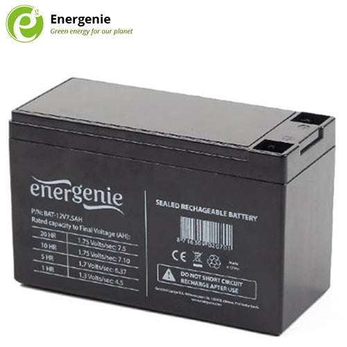 Energenie Lead Battery For Ups 12 V 7,5 Ah