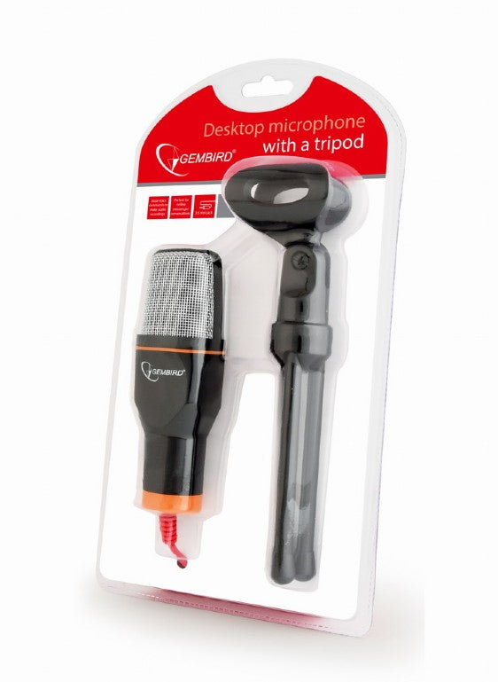 Gembird Desktop Microphone With A Tripod Black