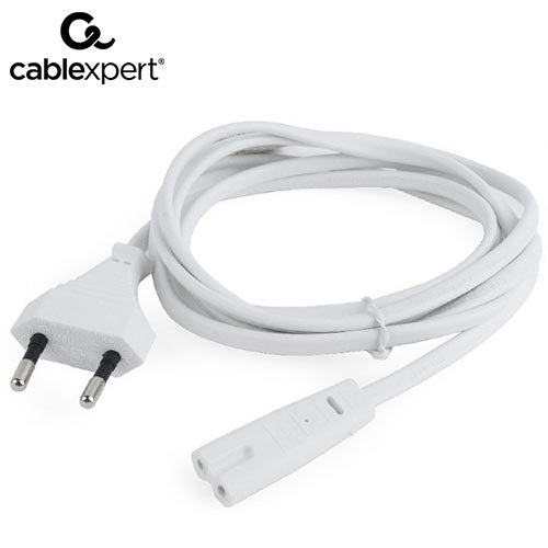 Cablexpert Power Cord Eu Input 2 Pin Plug White 1,8 M