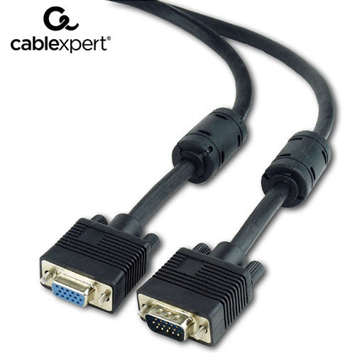 Cablexpert Premium Vga Extension Hd15 M/Hd15 F Dual Shielded W/ 2x Ferrite 1,8 M Cable Black