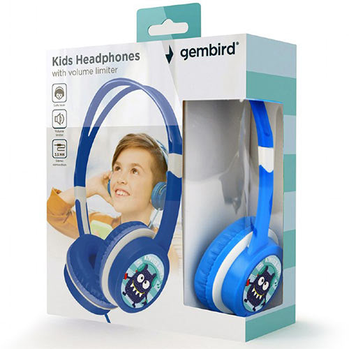 Gembird Kids Headphones With Volume Limiter Blue