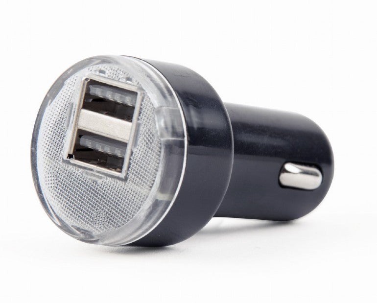 Energenie 2 Port Usb Car Charger 2.1 A Black