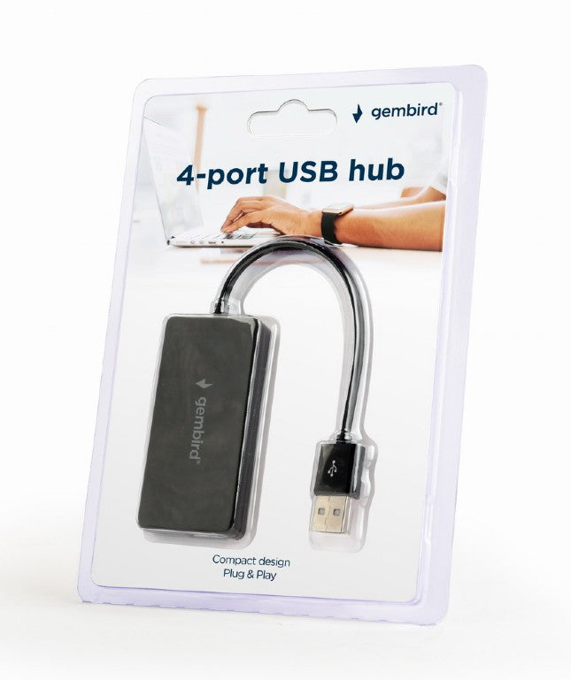 Gembird Usb Hub 4 Port Black