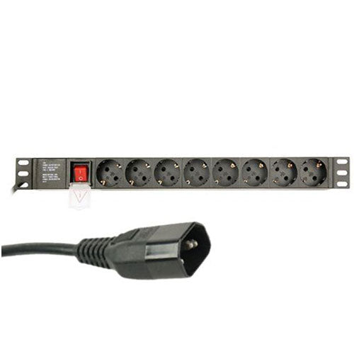 Energenie Pdu 8 Schuko Sockets 1 U 10 A C14 Plug 3 M