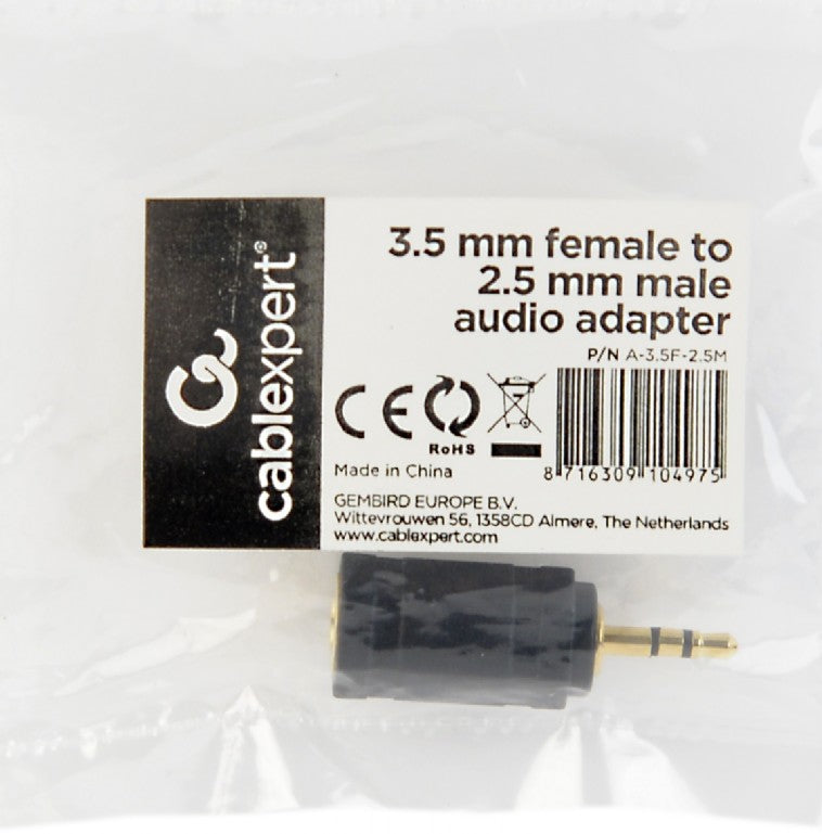 Cablexpert 3,5 Mm Female To 2,5 Mm Male Audio Adapter