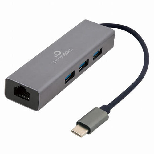 Gembird Type C Gigabit Network Adapter With 3 Port Usb3.1 Hub