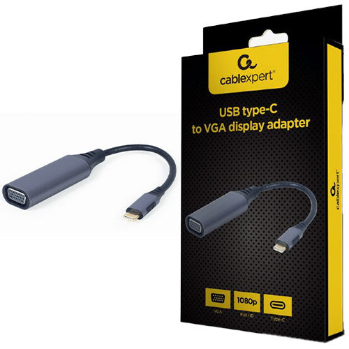 Cablexpert Usb Type C To Vga Display Adapter Space Grey Retail Pack