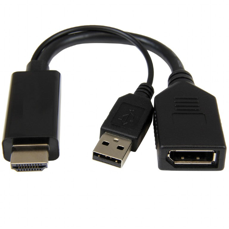 Cablexpert Active 4 K Hdmi To Display Port Adapter Black Retail Pack