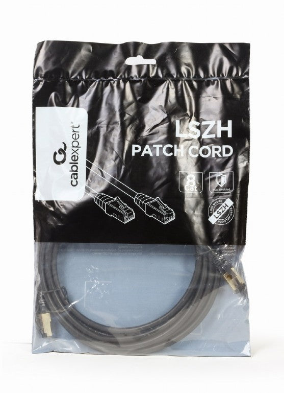 CABLEXPERT S/FTP CAT. 8 LSZH PATCH CORD BLACK 15M
