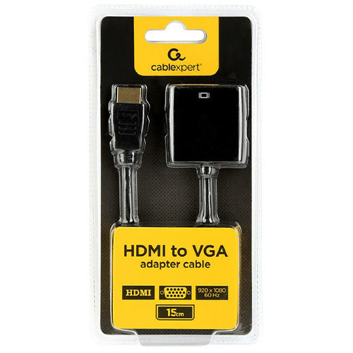 Cablexpert Hdmi To Vga Adapter Cable Single Port Black