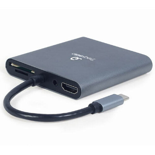 Cablexpert Usb Type C 6 In 1 Multi Port Adapter Space Grey