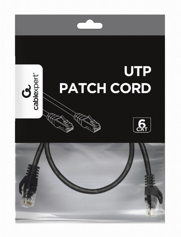 Cablexpert Utp Cat6 Patch Cord 0,25 M Black