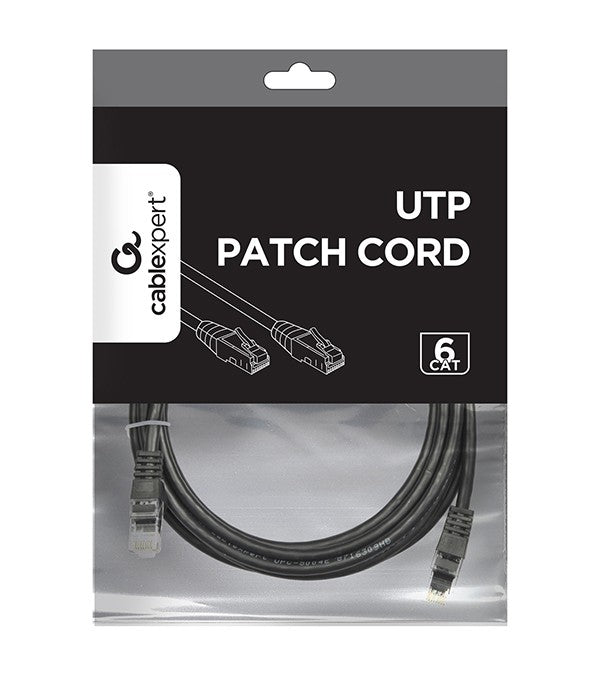 CABLEXPERT UTP CAT6 PATCH CORD 3M BLACK