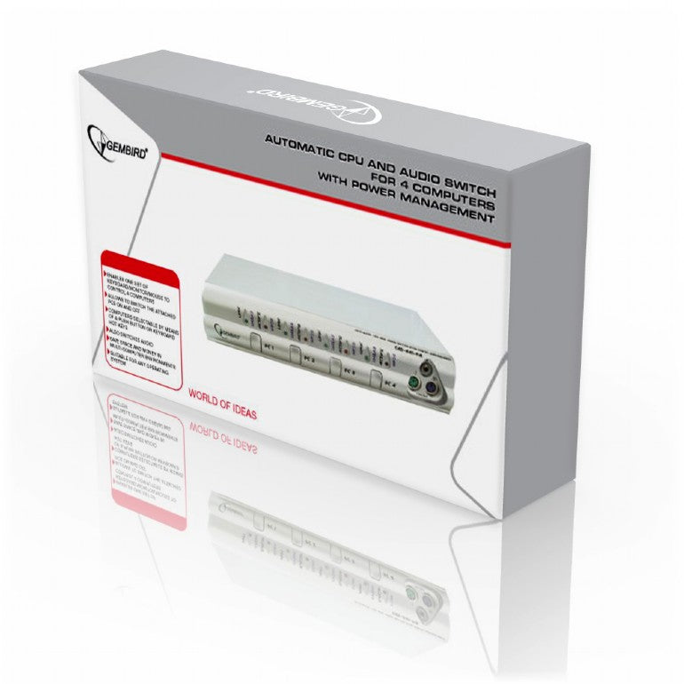 Gembird Automatic Cpu And Audio Switch With The Pc's Power Management 4 P Cs