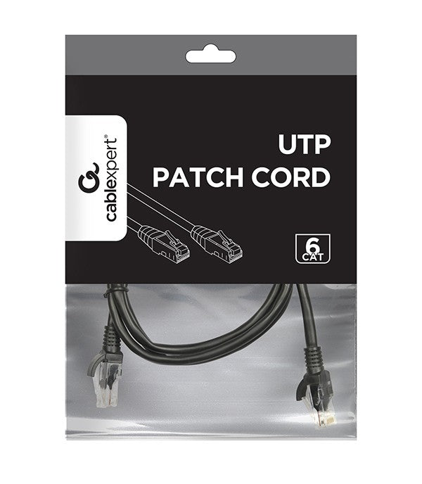 CABLEXPERT UTP CAT6 PATCH CORD 1M BLACK