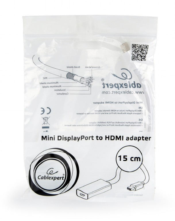 Cablexpert Mini Displayport To Hdmi Adapter Cable White