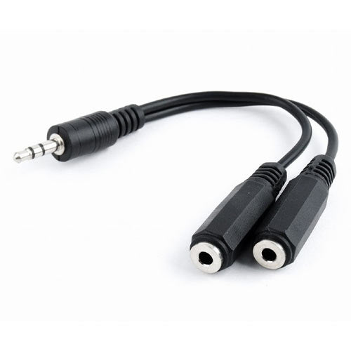 Cablexpert 3,5 Mm Audio Splitter Cable 10 Cm Black