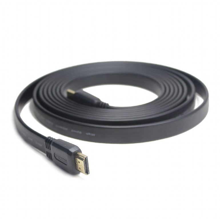 Cablexpert High Speed HDMI Flachkabel mit Ethernet 3 m Schwarz