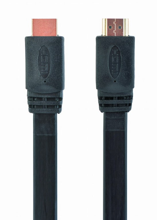 Cablexpert Hochgeschwindigkeits-HDMI-Flachkabel mit Ethernet, 1,8 m, Schwarz