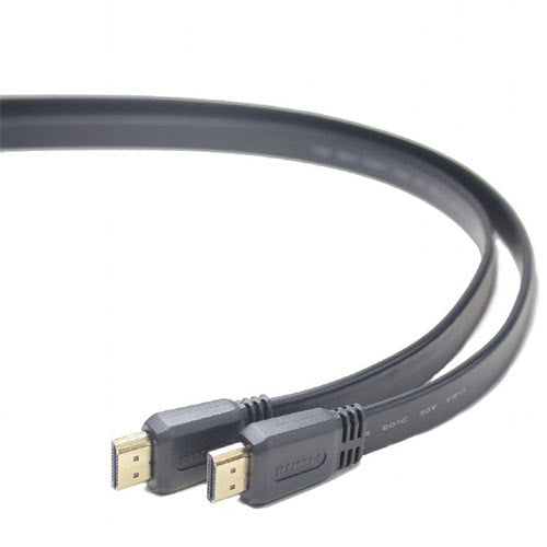 Cablexpert Hochgeschwindigkeits-HDMI-Flachkabel mit Ethernet, 1,8 m, Schwarz