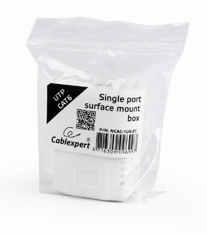 Cablexpert Cat6 Utp Single Port Surface Mount Box