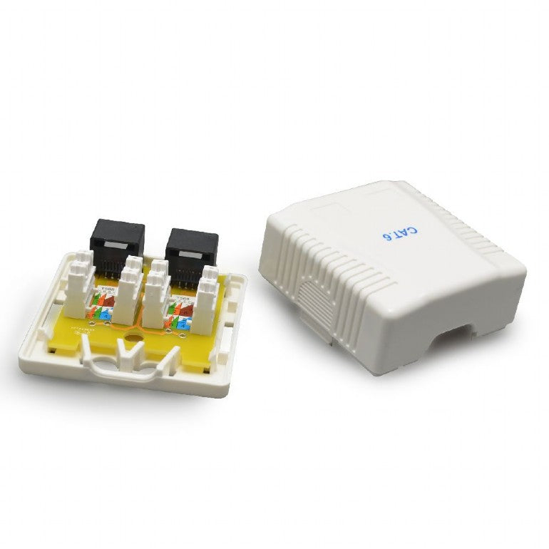 Cablexpert Cat6 Utp 2 Port Surface Mount Box