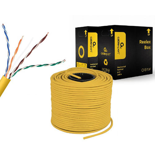 Cablexpert Cat5e Utp Lan Cable (Cca), Solid, 305 M Yellow