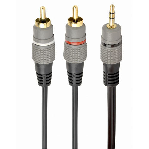 Cablxpert 3,5 Mm Stereo Plug To 2*Rca Plugs 2,5 M Cable Gold Plated Connectors