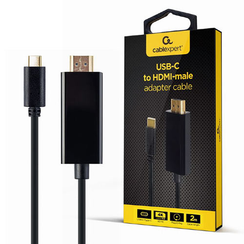 Cablexpert Usb C Male To Hdmi Male Adapter 4 K 60 Hz 2 M Black Retail Pack