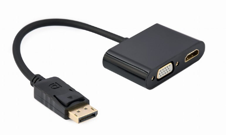 Cablexpert Displayport Male To Hdmi Female+Vga Female Adapter Cable Black