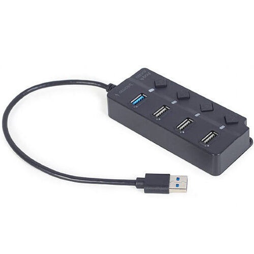 Gembird 4 Port Usb Hub (1 Xusb3.1+3 Xusb2.0) With Switches