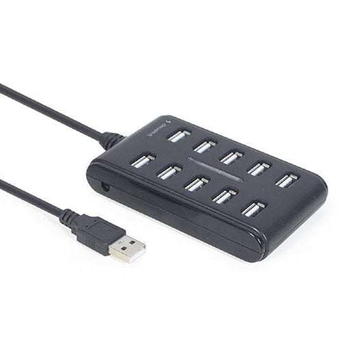 Gembird 10 Port Usb 2.0 Hub Black