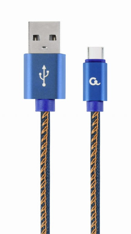 Cablexpert Premium Jeans Type C Usb Cable With Metal Connectors 2 M Blue