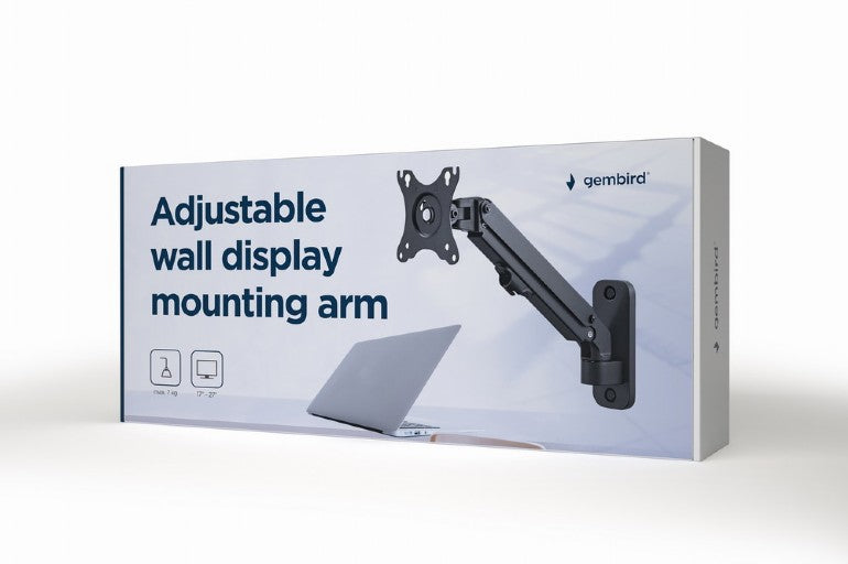 Gembird Adjustable Wall Discplay Mounting Arm Up To 27'/7 Kg