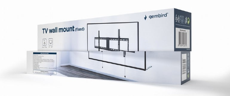 Gembird Tv Wall Mount (Fixed), 43” 90” (70 Kg)