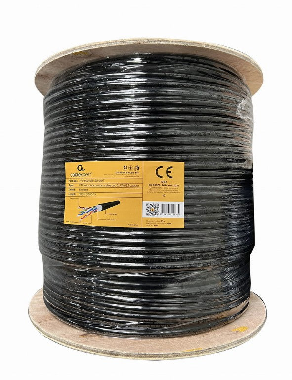 Cablexpert Cat6 Ftp Lan Gel Filled Outdoor Cable Solid 305 M Black