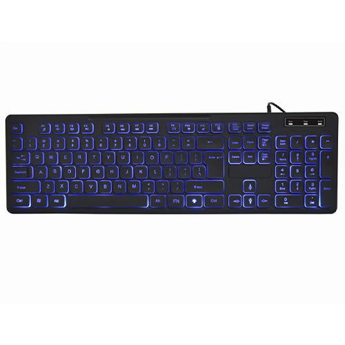 Gembird 3 Color Backlight Keyboard Black