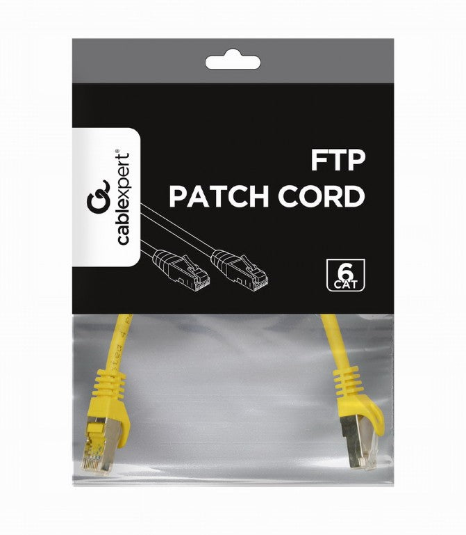 CABLEXPERT FTP CAT6 UTP PATCH CORD SHIELDED YELLOW 0.25M