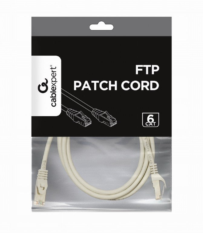 CABLEXPERT FTP CAT6 PATCH CORD WHITE SHIELDED 2M
