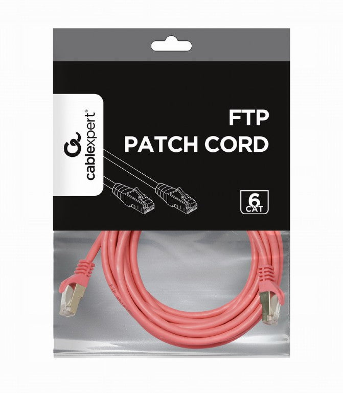 CABLEXPERT FTP CAT6 PATCH CORD PINK SHIELDED 3M