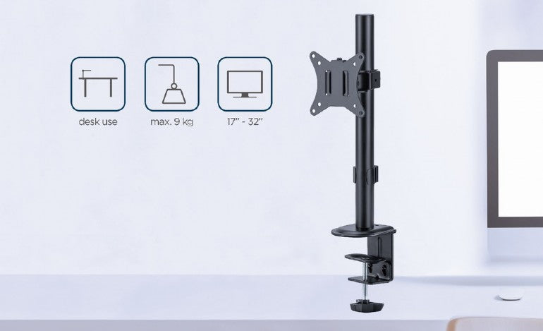 Gembird Desk Mounted Single Monitor Arm 17' 32'