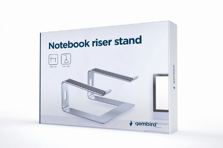 Gembird Notebook Riser Stand Silver