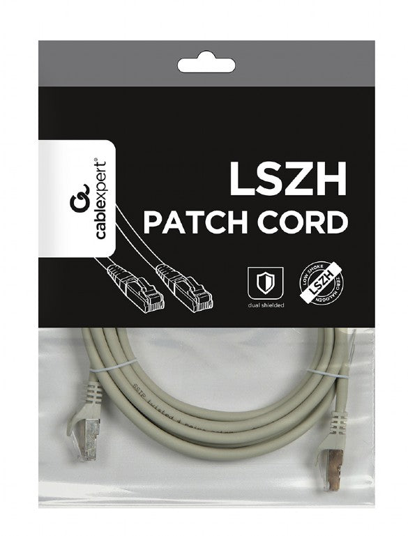 CABLEXPERT S/FTP CAT6A LSZH PATCH CORD GREY 20M