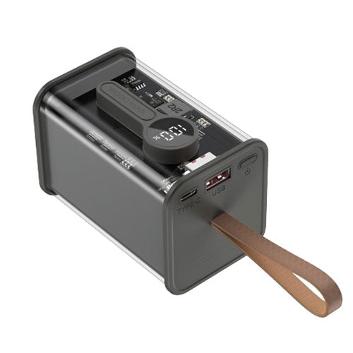 Gembird Transparent Qc3.0 Quick Charging Power Bank 18000 Mah Black