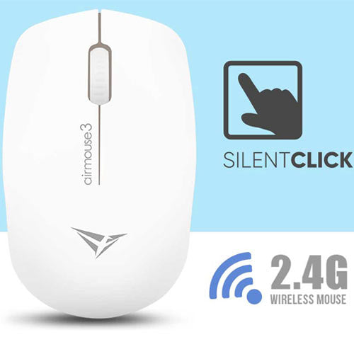 Alcatroz Silent Wireless 2.4 G Airmouse 3 White