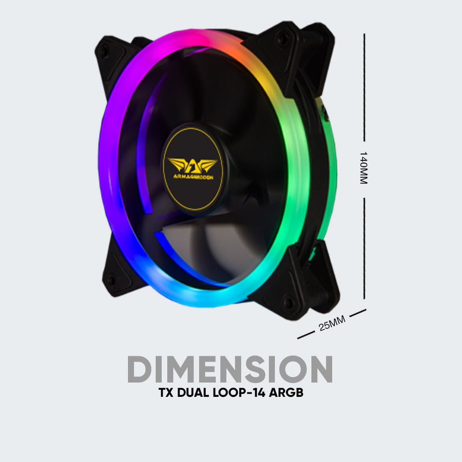Armaggeddon Dual Loop 14 Cm Argb Cooling Fan