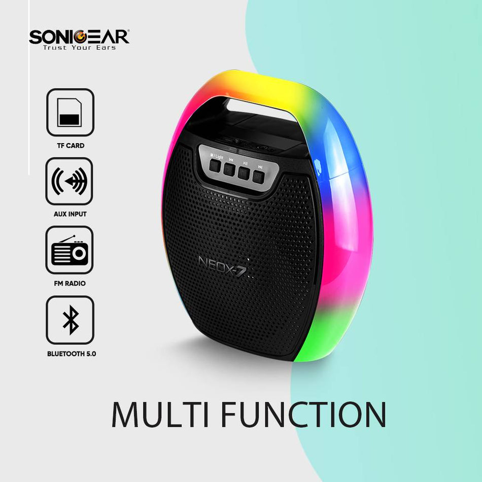 Sonic Gear Portable Tws Bt/Usb/Fm Speaker Rgb Effects